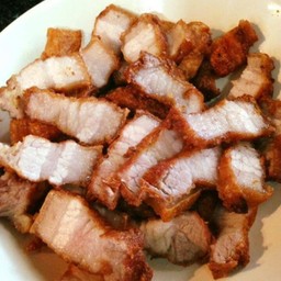 หมูสามชั่นทอด