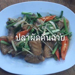 เนื้อปลาเก๋าผัดคื่นฉ่าย