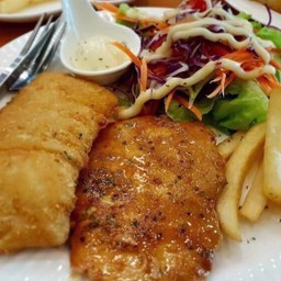 สเต็กไก่ปลา