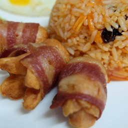 ข้าวไดมอนด์ไส้กรอกเบคอน