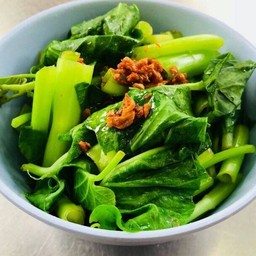 ผักบุ้งลวก