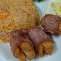 ข้าวไดมอนด์ไส้กรอกแฮม