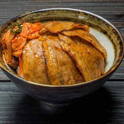 ข้าวหน้าหมูสามชั้นย่าง