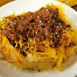 ขนมปังปิ้ง+ฝอยทอง+โอวัลติน