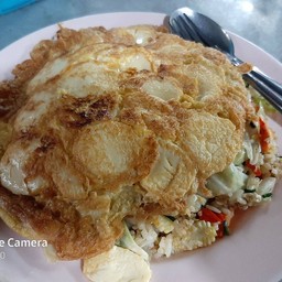 ข้าวผัดไข่ผักรวม+ราดไข่เจียวเต้าหู้