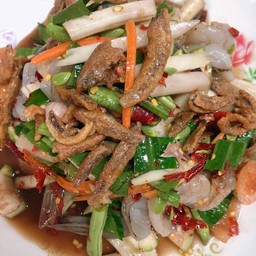 ตำไหลบัวกุ้งสด