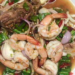 ยำเล้งแซ่บกุ้งลวก