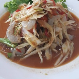 ตำลาวกุ้งแกะดิบ