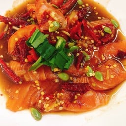 ตำเกาเหลาปลาแซลมอน