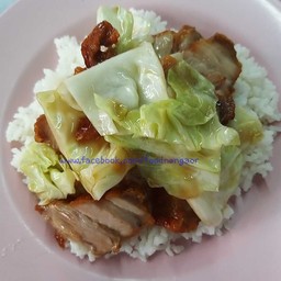 กระหล่ำน้ำมันหอย กับข้าว