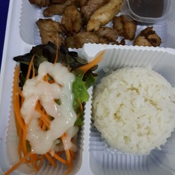 ข้าวหมูทอดนมสด