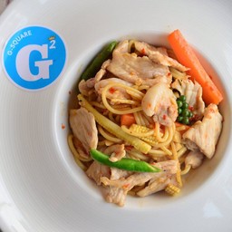 สปาเก็ตตี้ผัดขี้เมาหมู