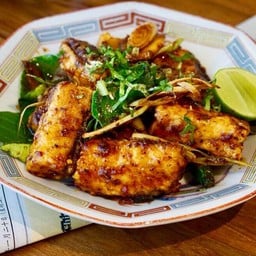 เนื้อปลากระพงผัดต้มยำแห้ง