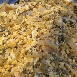 ผัดผักกาดดองผัดไข่