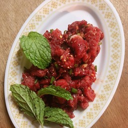 ลาบเนื้อดิบไม่ขม