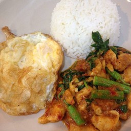 ข้าว+ผัดพริกแกง