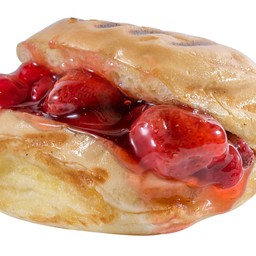 ขนมปังปิ้ง-เบอร์เกอร์แยมสตรอเบอร์รี่