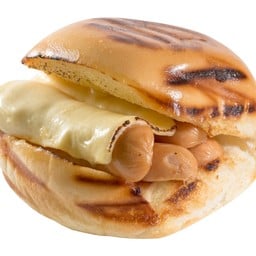 ขนมปังปิ้ง-เบอร์เกอร์ไส้กรอกชีส