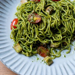 Pasta Pesto with Bacon