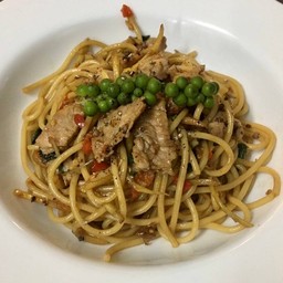 สปาเก็ตตี้ขี้เมาสันคอหมูชาบู