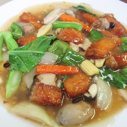 ก๋วยเตี๋ยวราดหน้าปลากะพงเต้าซี่
