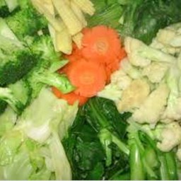 ผักรวมต้ม+ บรอกโคลี่กะหล่ำดอกแครอท