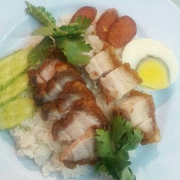 ข้าวหมูกรอบ57บาท