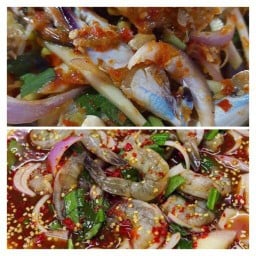 ครัวบ้านแจง(ร้านเดิม ตำละยำ)..อาหารตามสั่ง ยำ ส้มตำ ม.ซื่อตรงสายไหม ซ.2(หลังที่3)