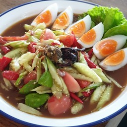 ตำแตงไข่ต้ม ใส่ร้าหรือไม่ร้า