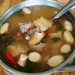 เนื้อปลาเก๋าต้มยำ  น้ำข้น