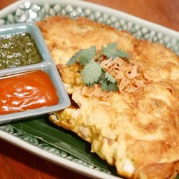 ไข่เจียวกุ้งหมูสับ