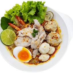 ก๋วยเตี๋ยวต้มยำไข่หวาน-หมูรวม