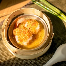 กุ้งนึ่งมะนาว