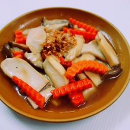 เห็ดเออริจิผัดน้ำมันหอย