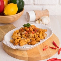 ปลาหมึกชุบคั่วเกลือ (กับข้าว)