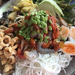 ตำถาดหอยดองทะเลกุ้งสด