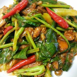 ผัดคะน้าปลากระป๋อง