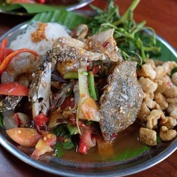 ตำหลวงพระบาง ปูม้า  +กุ้ง