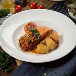 สเต็กแซลมอนลุยสวน