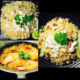 เซ็ตที่ 1 กุ้งอบวุ้นเส้น+ข้าวผัดฮ่องเต้+ข้าวผัดปู