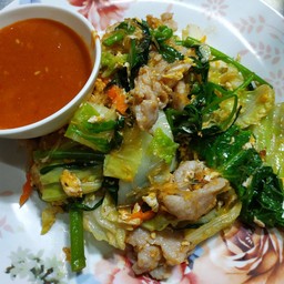 สุกี้แห้งหมู