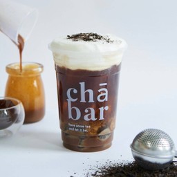 ชานมครีมคาราเมล เจลลี่ชาดำ