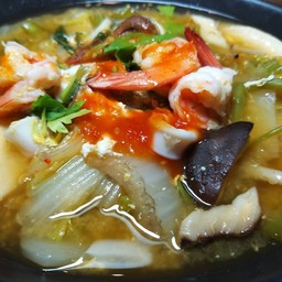 สุกี้น้ำทะเล + น้ำเก๊กฮวย