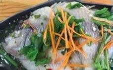 ปลาทับทิมนึ่งมะนาว