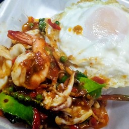 ผัดฉ่าเนื้อ   ไข่ดาว   ไข่เจียว