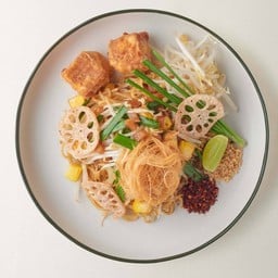 สปาเกตตี้ผัดไทยมังสวิรัติ