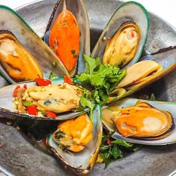 หอยแมลงภู่นิวซีแลนด์อบโหระพา