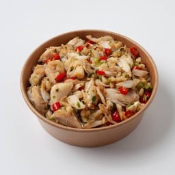 ปูล้นคั่วพริกเกลือราดข้าว