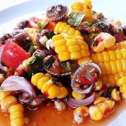 ตำข้าวโพดหอยแครง