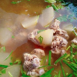 ต้มจืดฟักหมูเด้งปั้นกับวุ้นเส้น